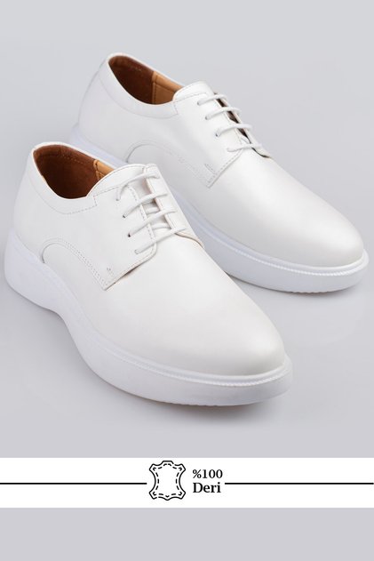 Genuine Leather, Thick Sole, Inside and Outside Leather Men's Shoes