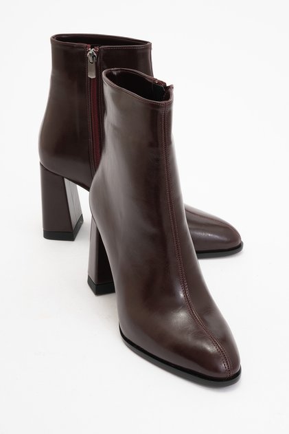 Jewel Burgundy Skin Women's Heeled Boots