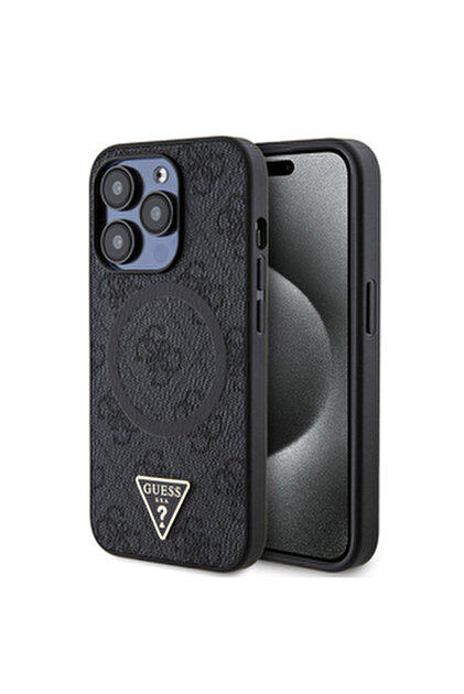 casehometr Iphone 14promax Prada Siyah Kartlıklı Deri Kılıf