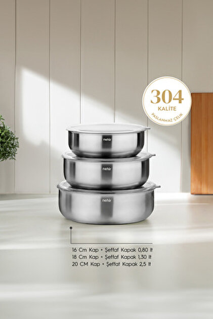 Nehir Silver Çelik 6 Parça Saklama Kabı - Fiyatı, Yorumları