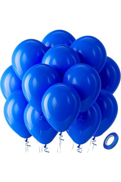 10 بالونات باللون الأزرق - لاتكس عالي الجودة