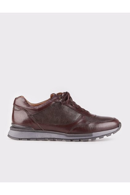 Genuine Leather Coated Lace-Up Men's Casual Shoes