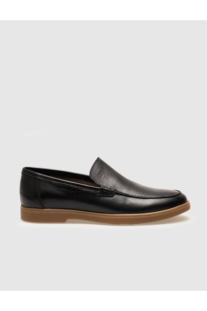 Black Genuine Leather Men's Casual Shoes