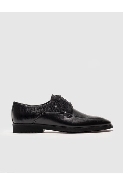 Genuine Leather Black Lace-Up Men's Classic Shoes