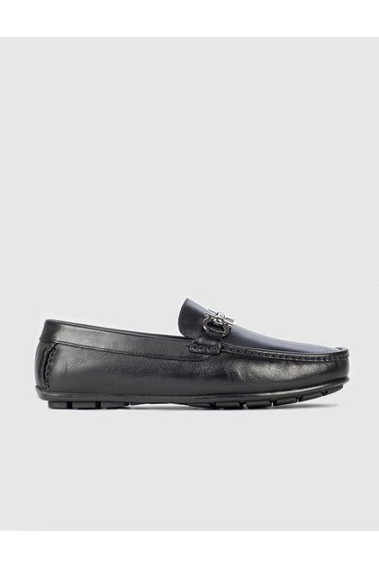 Genuine Leather Men's Black Loafer