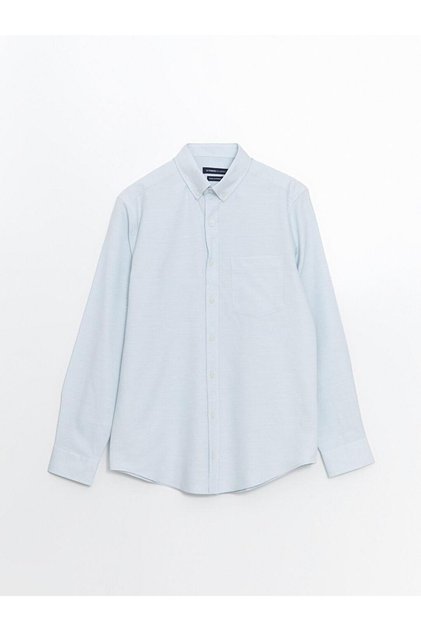 LCWAIKIKI Classic Regular Fit Long Sleeve Dobby Men's Shirt