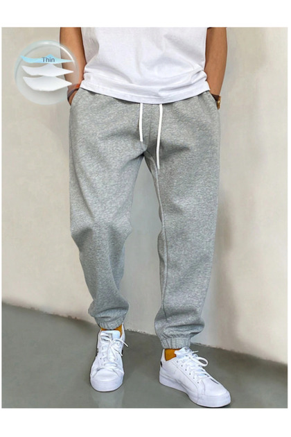 Plus Size Gray Men's Jogger Sweatpants - Oversize Comfortable Fabric 7514