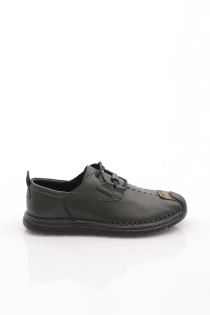 Men's Stitching Detailed Sneaker Shoes Green Nubuck 109713616