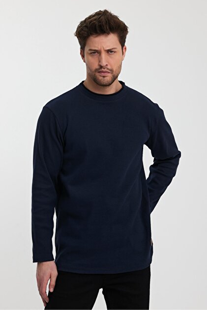 Crew Neck Garnished Sweatshirt (E22-72300)