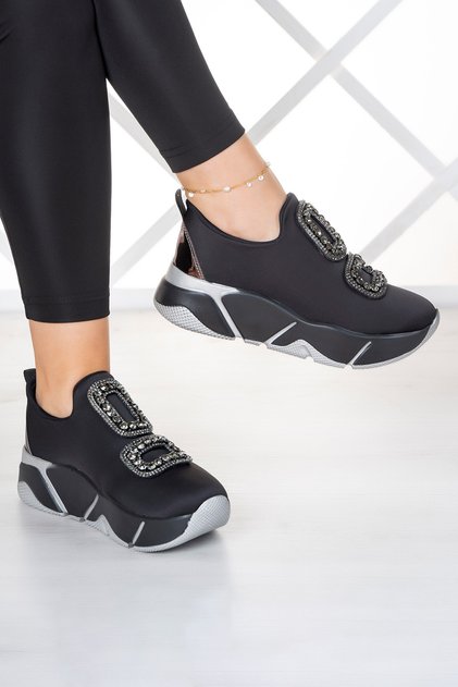 Almendra Platinum Stretch Stone Detailed Sports Shoes