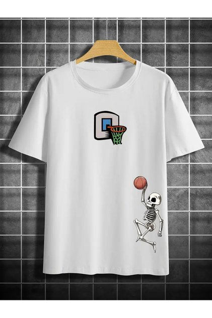 Tricou confortabil de baschet cu schelet pentru bărbați