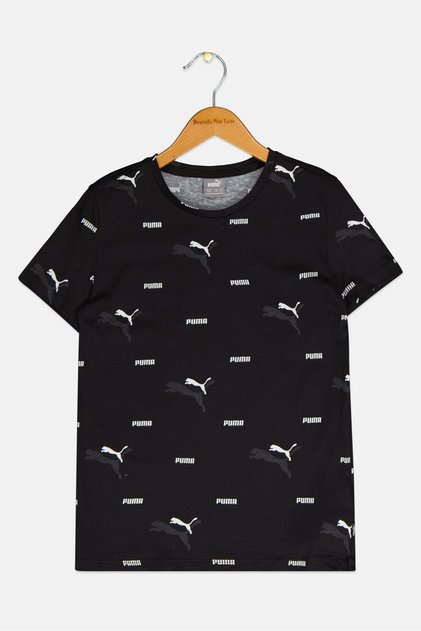 Kids Boy Brand Logo Training Tee, Black