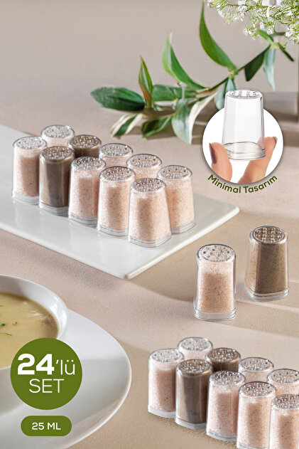 Vienev 12'li Mini Tuzluk Karabiberlik Seti Şeffaf - Fiyatı, Yorumları