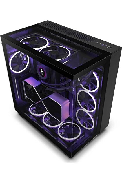Nzxt H Series H9 Elite Edition Cm-h91eb-01 Temperli Cam Siyah Mid
