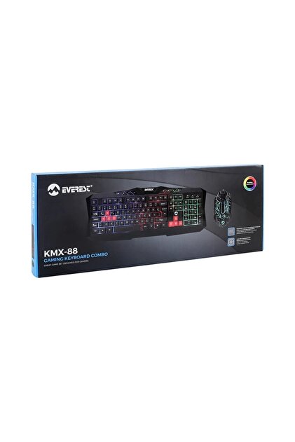 Everest KMX-88 USB Kablolu Siyah Gaming Q Klavye+ Mouse Set
