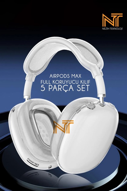 Nezih Case AirPods Max / AirPods Max 2 Uyumlu Şeffaf Silikon