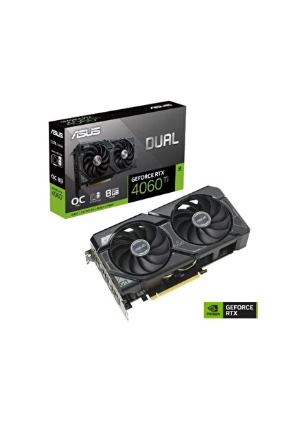 ASUS Rtx4060-tı 8gb Gddr6 128bıt 3xdp/hdmı (DUAL-RTX4060TI-O8G-SSD