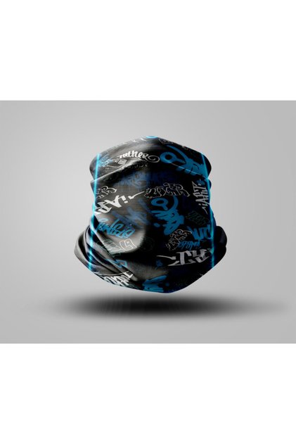 Graffiti Tasarımlı Motorcu Buff Maske Outdoor Boyunluk Unisex Bandana