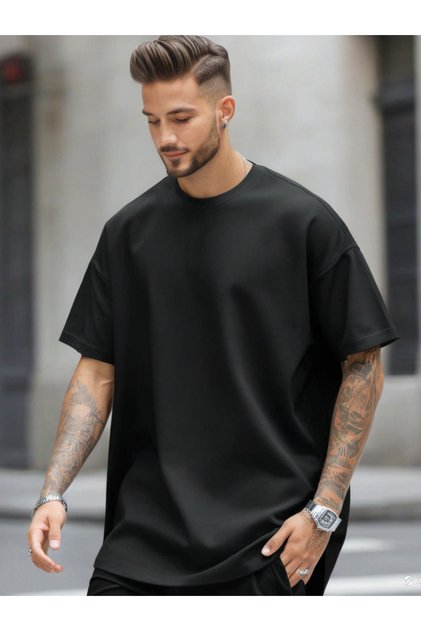 Black Unisex Oversize T-shirt