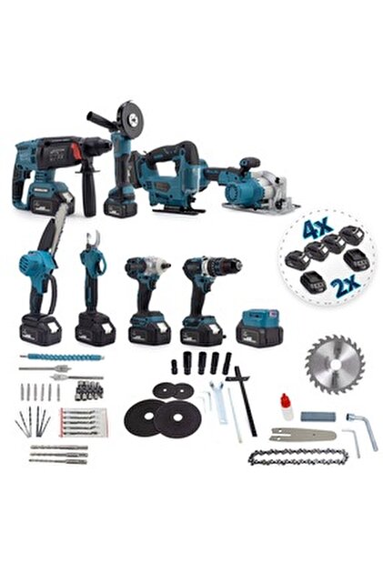 BRANZEG 36v Super 9'lu Şarjlı Markap Seti Komursuz Motor 4x