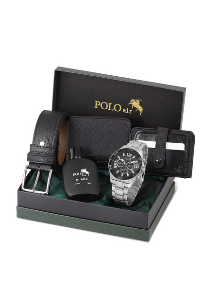 [週末セール]★4点セット★Figブラベルト＆スカート＆オマケ付き Poloair Hediyelik Kutusunda Erkek Set Kombin Kemer Cüzdan Kartlık
