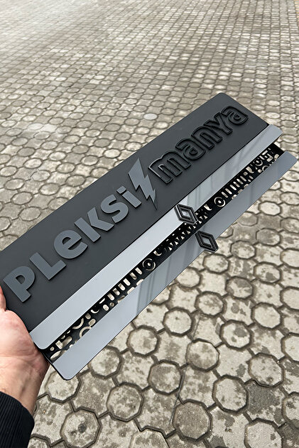Pleksimanya Renault Nardo Gri Takmatik Pleksi Plakalalık (Çift