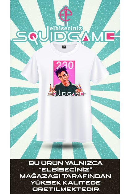 Squid Game No:230 Digital Fanart Spouse Lover Combination Valentine's Day T-Shirt - Price Is for One Piece.
