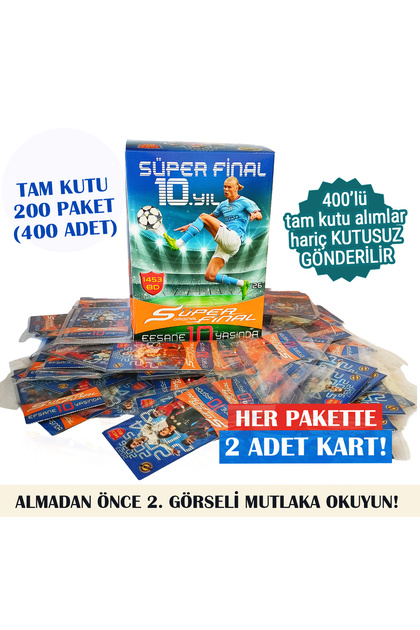 AKSAN Futbolcu Kartları Süper Final 25 Adet 50 Kart 2023 Futbol