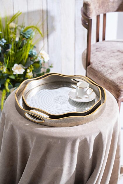 ACAR Zoey 2'li Bronz Cam Tepsi - 39.5/34 cm - Fiyatı, Yorumları