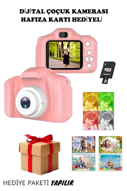 Mini Fotoğraf Makinesi Çocuk Için Eğitici Video Kamera 1080p Hd Ekran Digital Usb Şarjlı Lens Camera