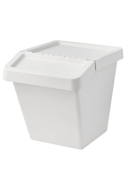 - Sortera, Coș de sortare deșeuri, Alb, 60 L