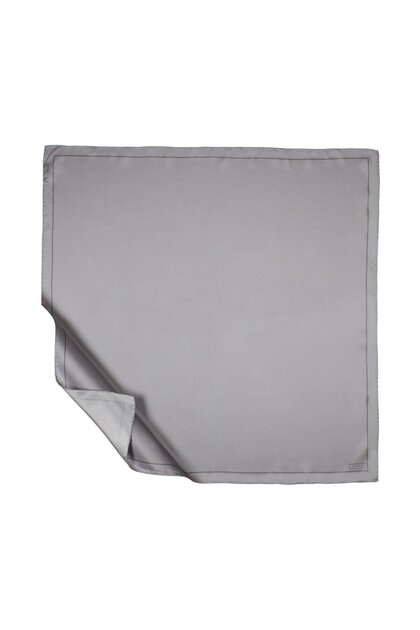 Twill İpek Eşarp - Çerçeve - Gri