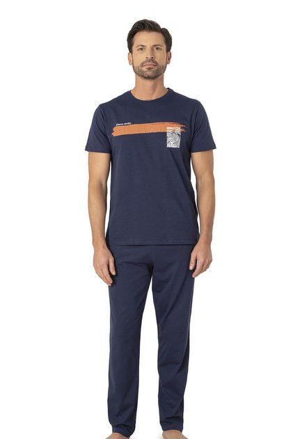 , Crew Neck, Printed, Summer Pajama Set, 100% Cotton