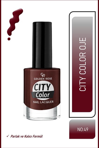 City Color Nail Lacquer - 49 - Bordo Oje