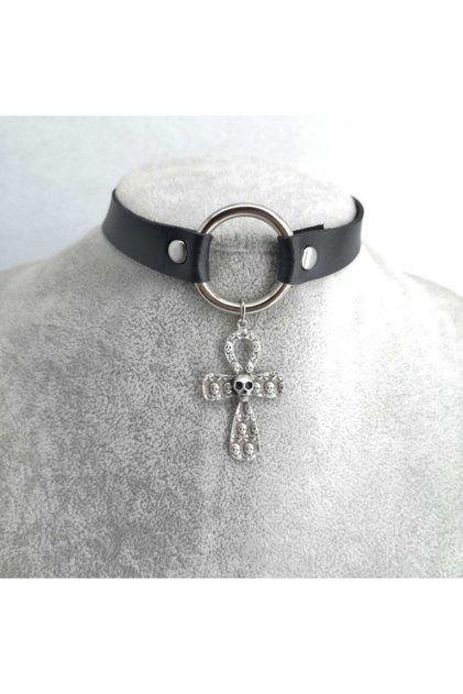 Ankh Skull Choker