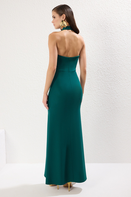Trendyol Collection Emerald Green Maxi Evening Dress Night Graduation Dress-  Trendyol