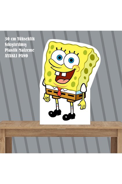 Sünger Bob Doğum Günü Ayaklı Pano 30 cm