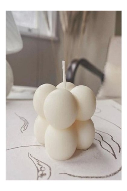 Bernami Küçük Bubble Candle Mum Kokulu Dekoratif Mum El Yapımı %100 Doğal Mum 1 Adet