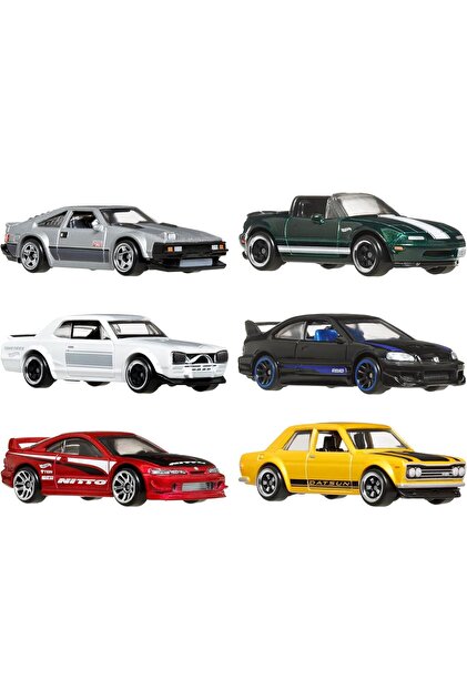 HOT WHEELS japon temalı araçlar 6 lı set 82 Toyota Supra, Nissan