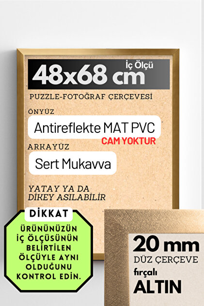 CreaWitch 20mm- 48x68 Cm Şeffaf Pvc Li Camsız Fotoğraf 1000 Parça