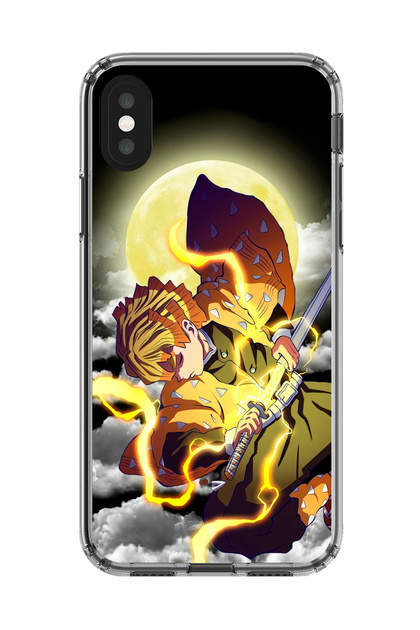 حافظة شفافة متوافقة مع هاتف iPhone XS Max بتصميم Demon Slayer 2