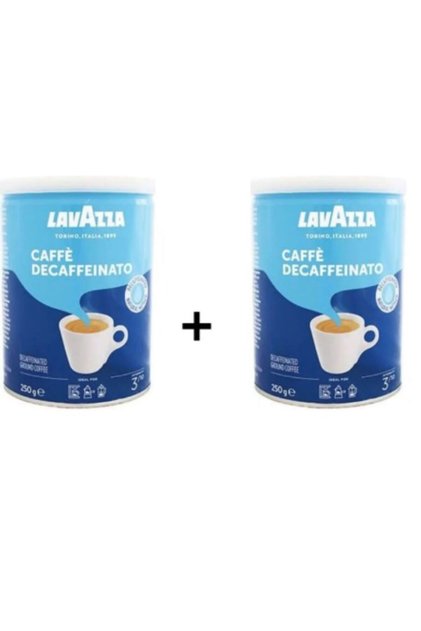 Caffe Decaffeınato Coffee Ground Without Caffeine 250 g X 2 Cans of Tin