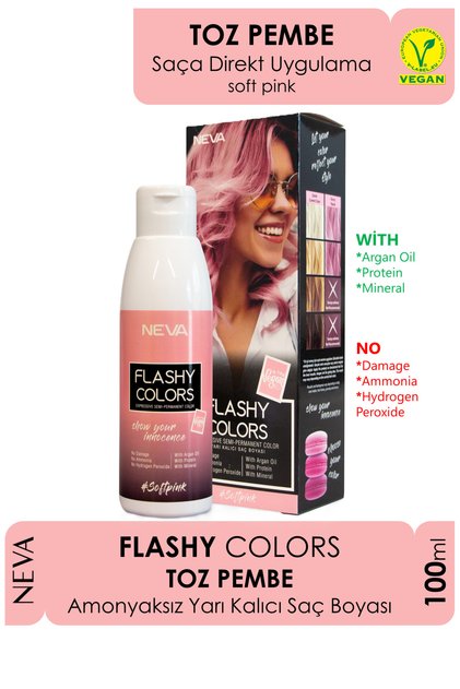 Yarı Kalıcı Saç Boyası - Soft Pink / Toz Pembe 100 ml