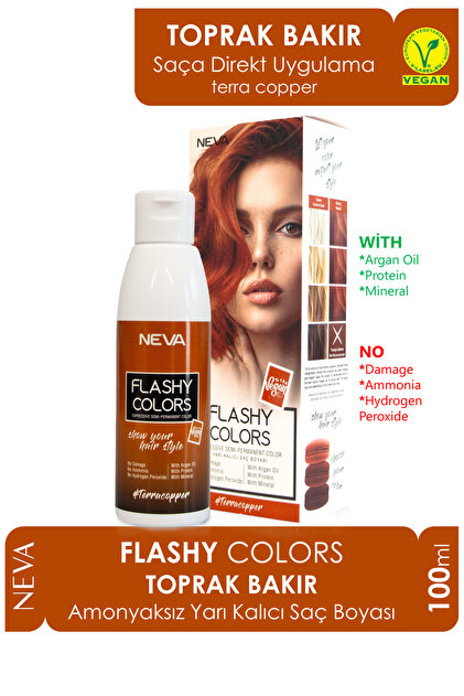 Neva Flashy Colors Yarı Kalıcı Saç Boyası Terra Copper / Toprak