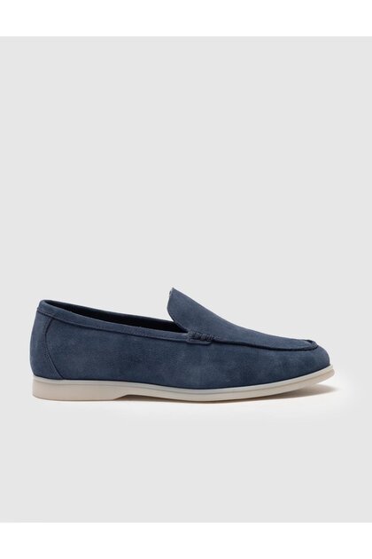 Genuine Leather Blue Suede Men's Casual Shoes