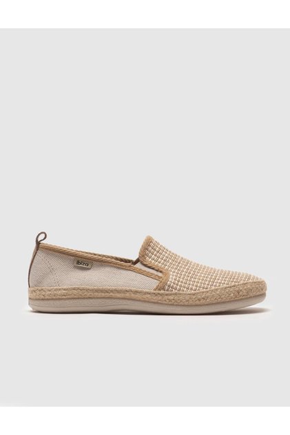 Beige Straw Detailed Men's Casual Shoes