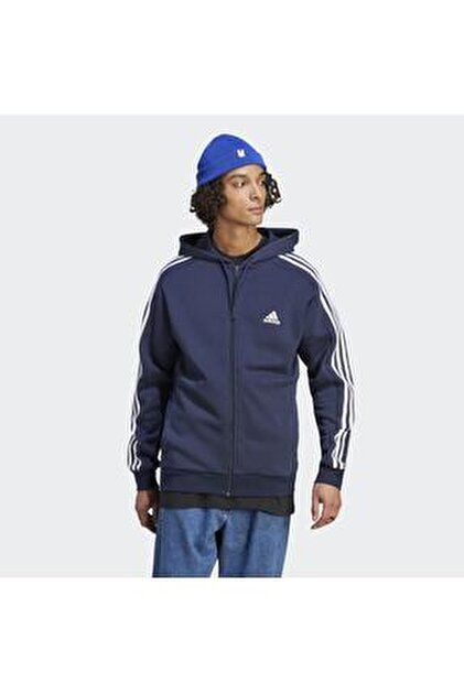 adidas Z.N.E. Full-Zip Erkek Lacivert Günlük Stil Sweatshirt