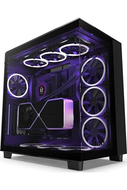 Nzxt H Series H9 Elite Edition Cm-h91eb-01 Temperli Cam Siyah Mid