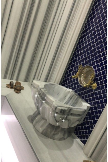 Mermer Kurna, Mermer Köşeli Hamam Kurnası, Köşe Kurnası, Curun, Modern Banyo Kurna