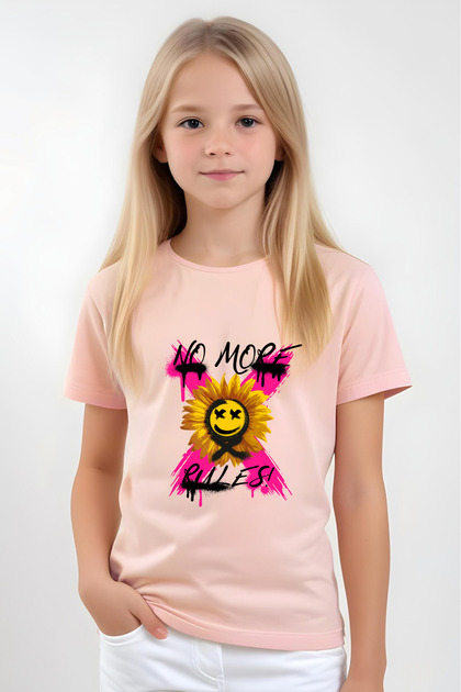 X Rules Printed Girls' Short Sleeve T-Shirt